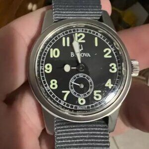 Bulova Military Commemorative 96A102 Hack Quartz NATO Strap